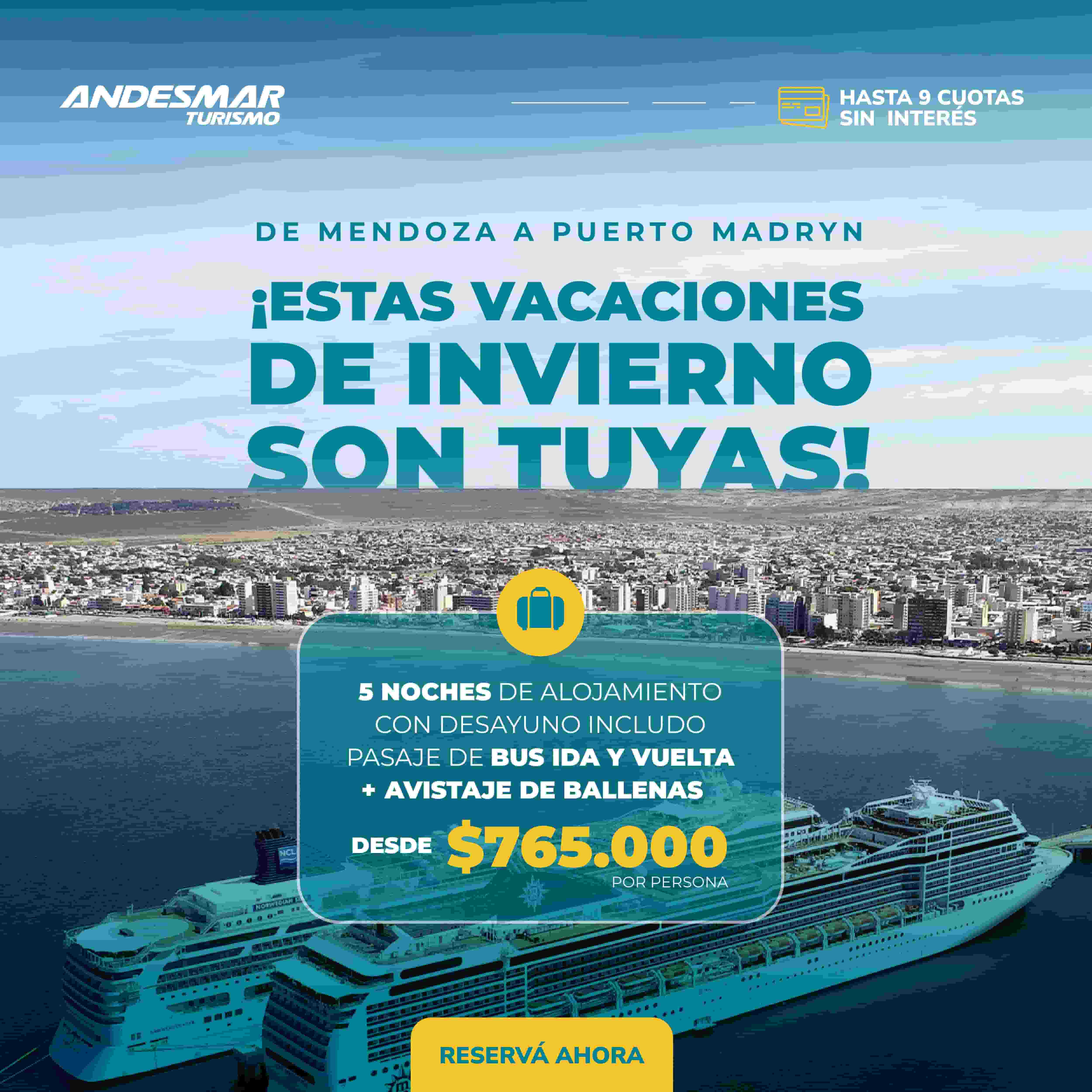 Puerto Madryn desde Mendoza